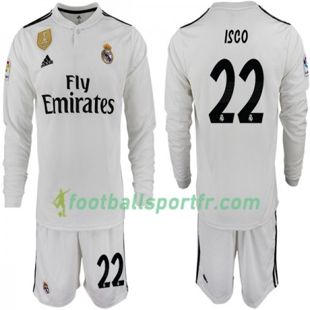 Tenue Real Madrid ISCO 22 Enfant Domicile 2018-2019 Maillot de Foot ML